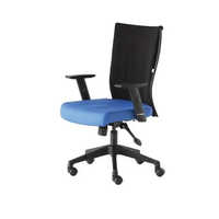 Fabric Office Chair - Color: Black And Blue