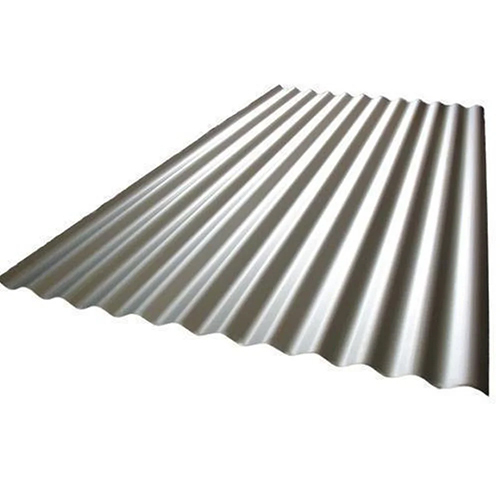 Corrugated Roofing Sheet - Iron, 5 Millimeter Thickness, 8 Foot Length - Durable, Rectangular Shape, Plain Pattern, Easy to Install