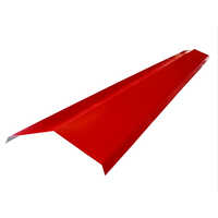 Ridge Cover Roofing Flashing - 8 Foot Length, 0.50 Millimeter Thick High-quality Metal, Rectangular Plain Design