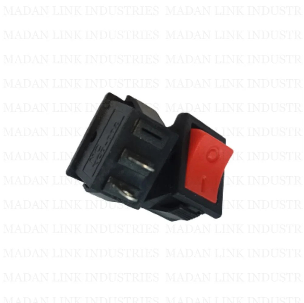 Mini Rocker  Switch Red 6A 250V AC 2 Pin