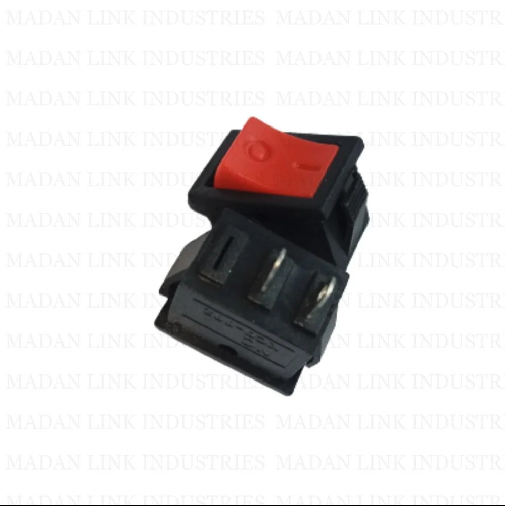 Mini Rocker  Switch Red 6A 250V AC 2 Pin