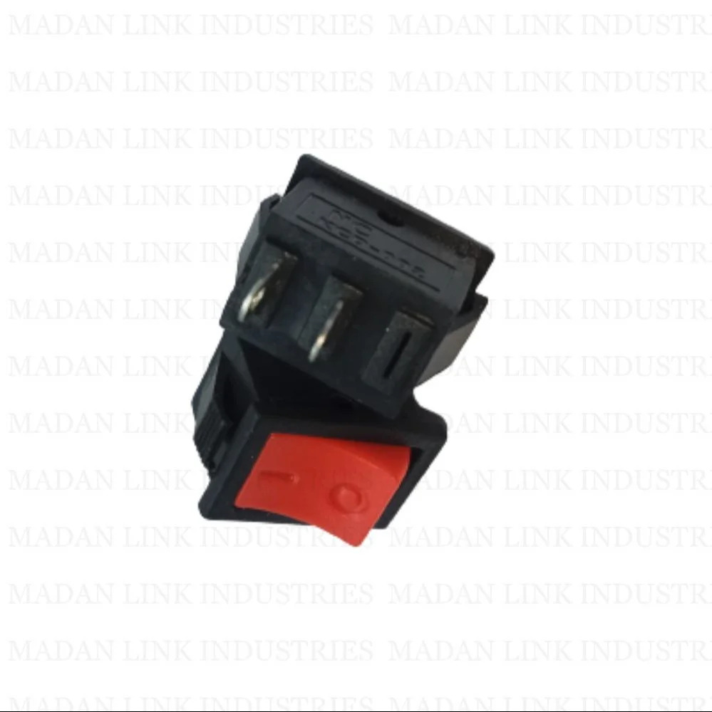 Mini Rocker  Switch Red 6A 250V AC 2 Pin