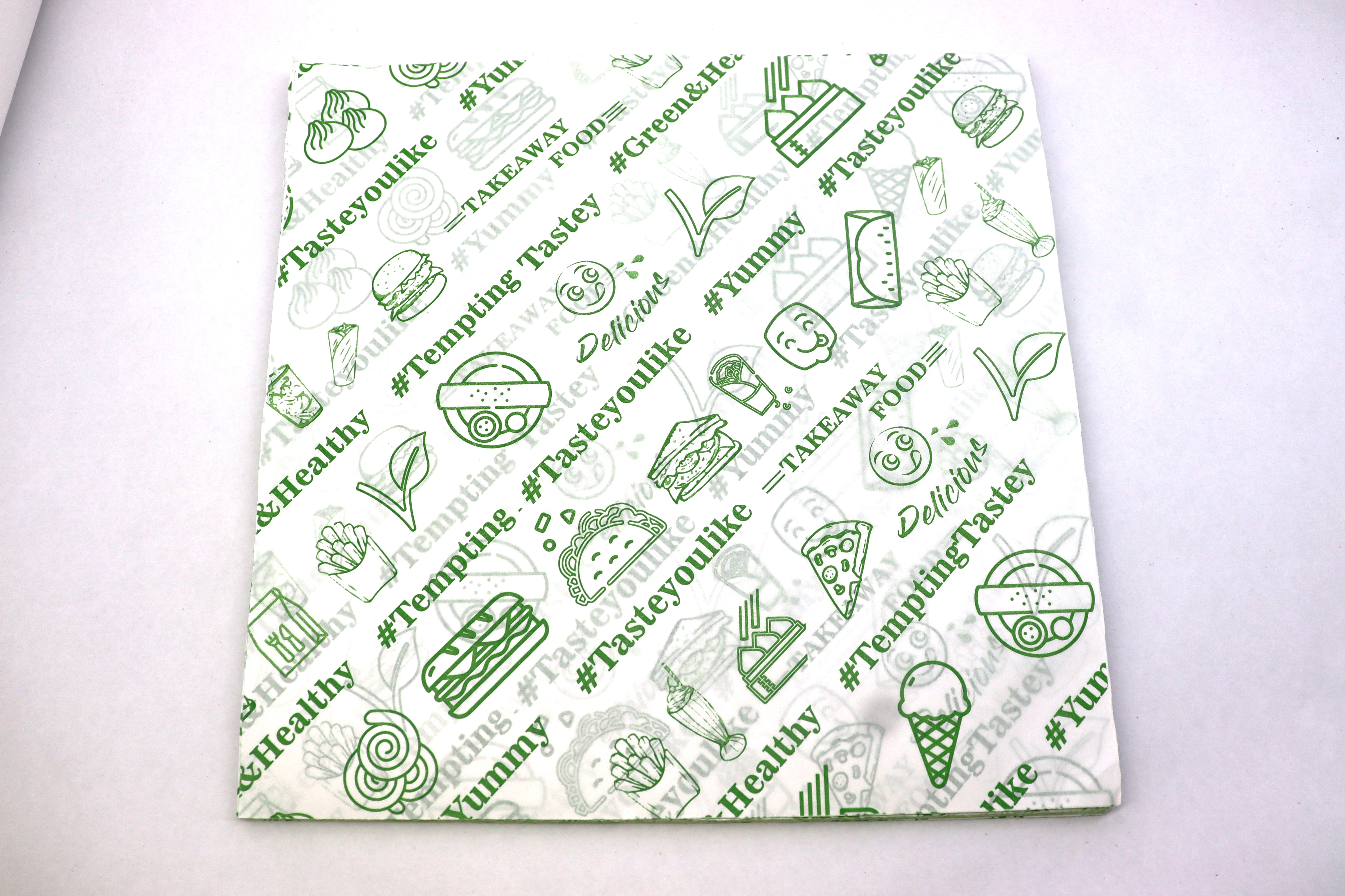 Printed Food Grade Ink One Side Coated 60Gsm Veg Green /Nonveg Red - Color: White