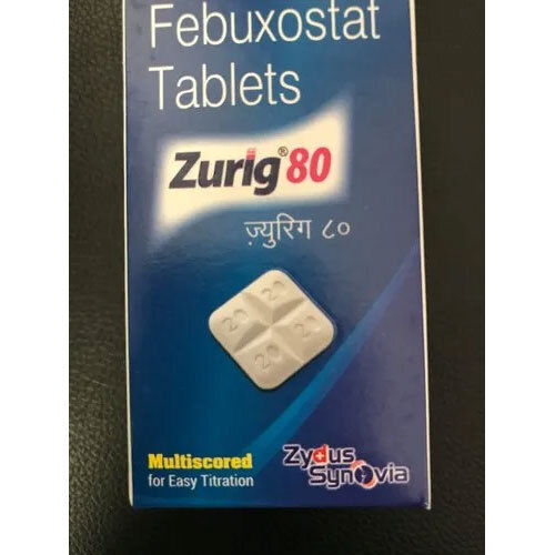 Febuxostat Tablets - 80 mg | Prevents Gout Attacks, Recommended For Daily Use, Store In Dry And Cool Place