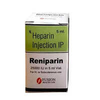 Reniparin - Injection 5ml | Heparin Sodium Liquid, As Directed By Physician, Store In Dry And Cool Place