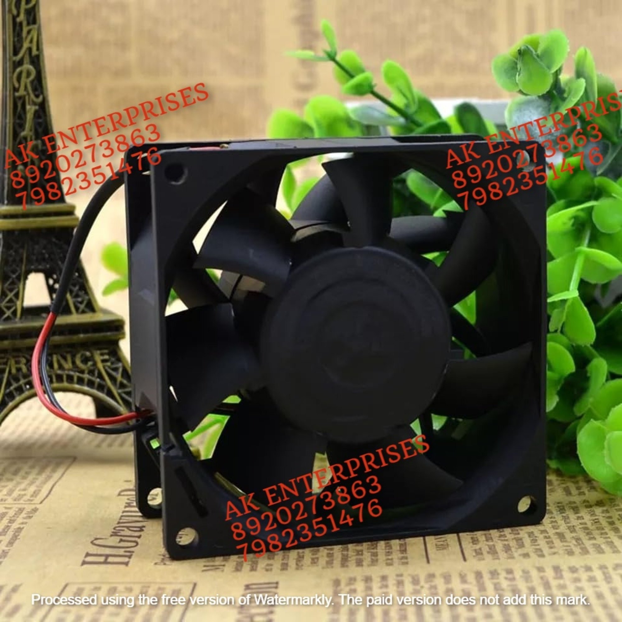 DELTA FFB0824SHE DC Brushless Fan 24V=0.51A Air Cooling Fan 4900 RPM 80 * 80 * 38mm 2-Wire