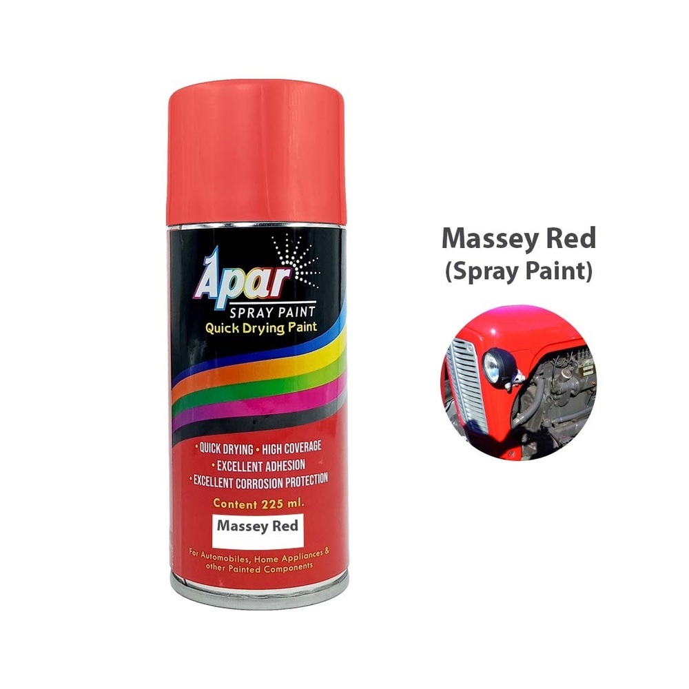 Apar Automotive Spray Paint Mas. Red  Compatible For Massey Tractors -225 Ml - Physical Form: Liquid