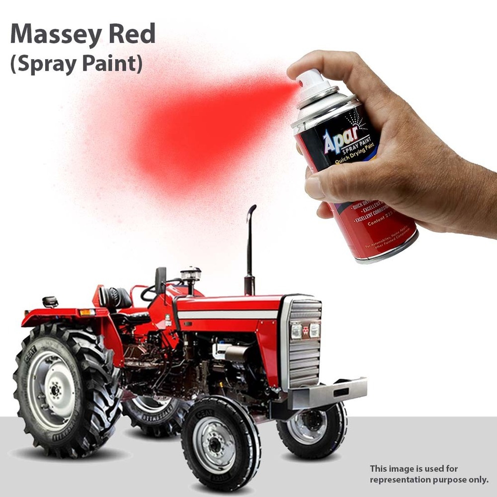 Apar Automotive Spray Paint Mas. Red  Compatible for Massey Tractors -225 ml