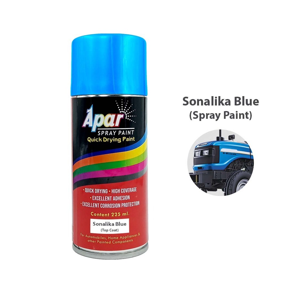 Apar Automotive Spray Paint Son. Blue  Compatible For Sonalika Tractors -225 Ml - Physical Form: Liquid