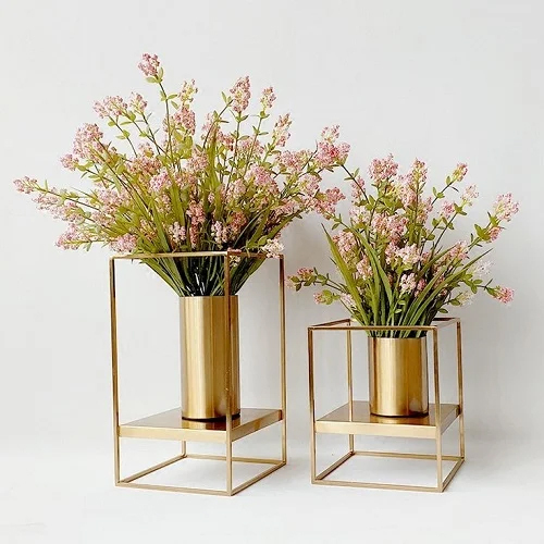 Metal Flower Vase - Color: Various Available