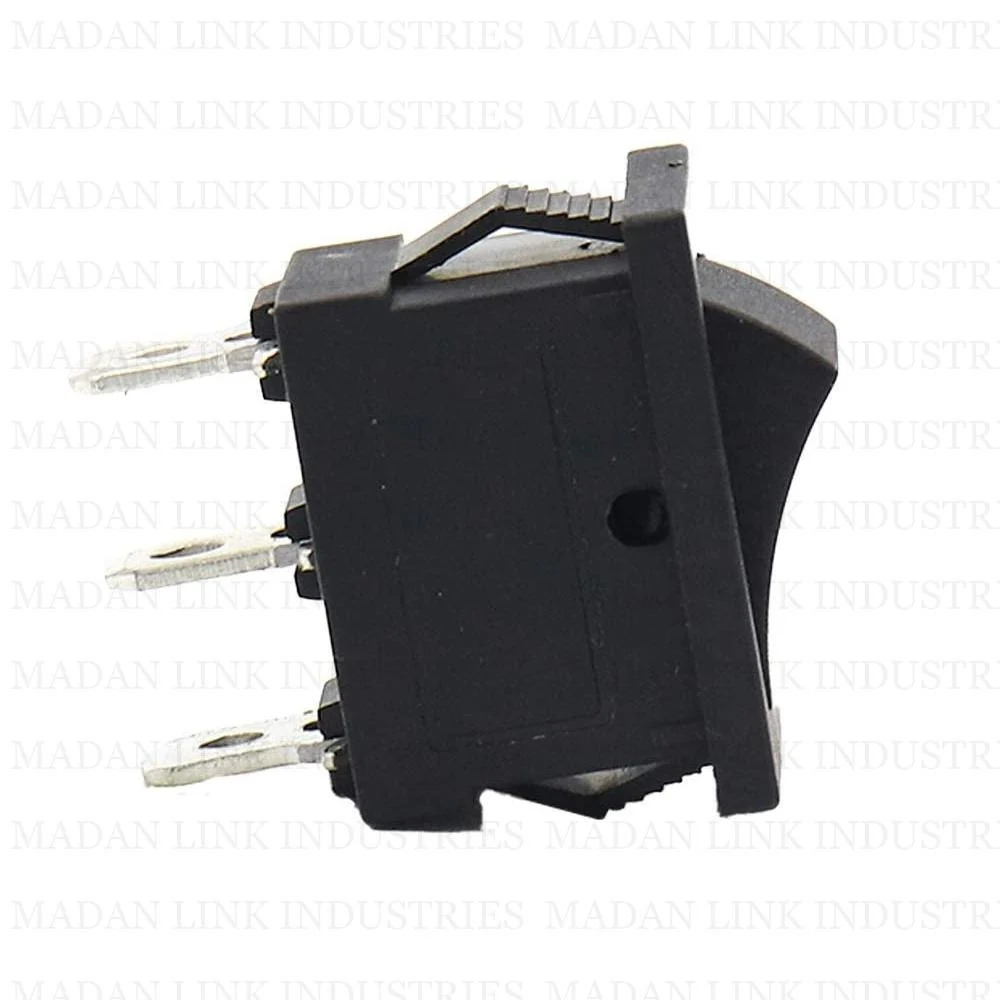 RS12 BLACK 3 PIN ON-OFF, Three Position (Center OFF)