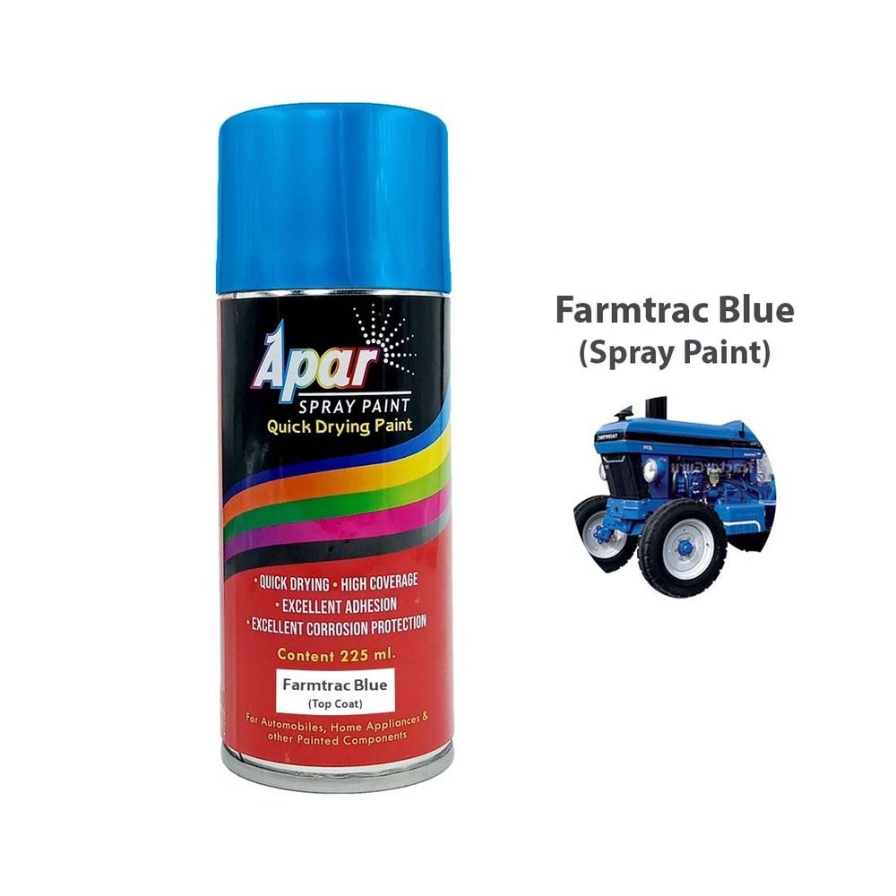 Apar Spray Paint Ft. Blue  Compatible For Farmtrac Tractors -225 Ml - Physical Form: Liquid