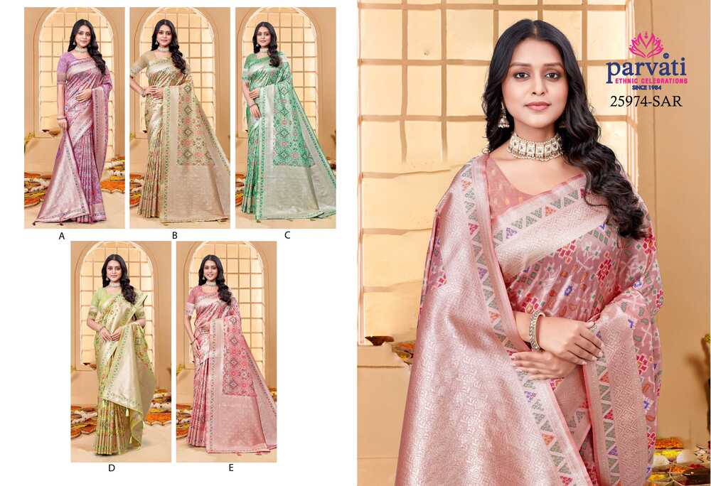 Parvati Multicolor Rapier Silk Saree -25974