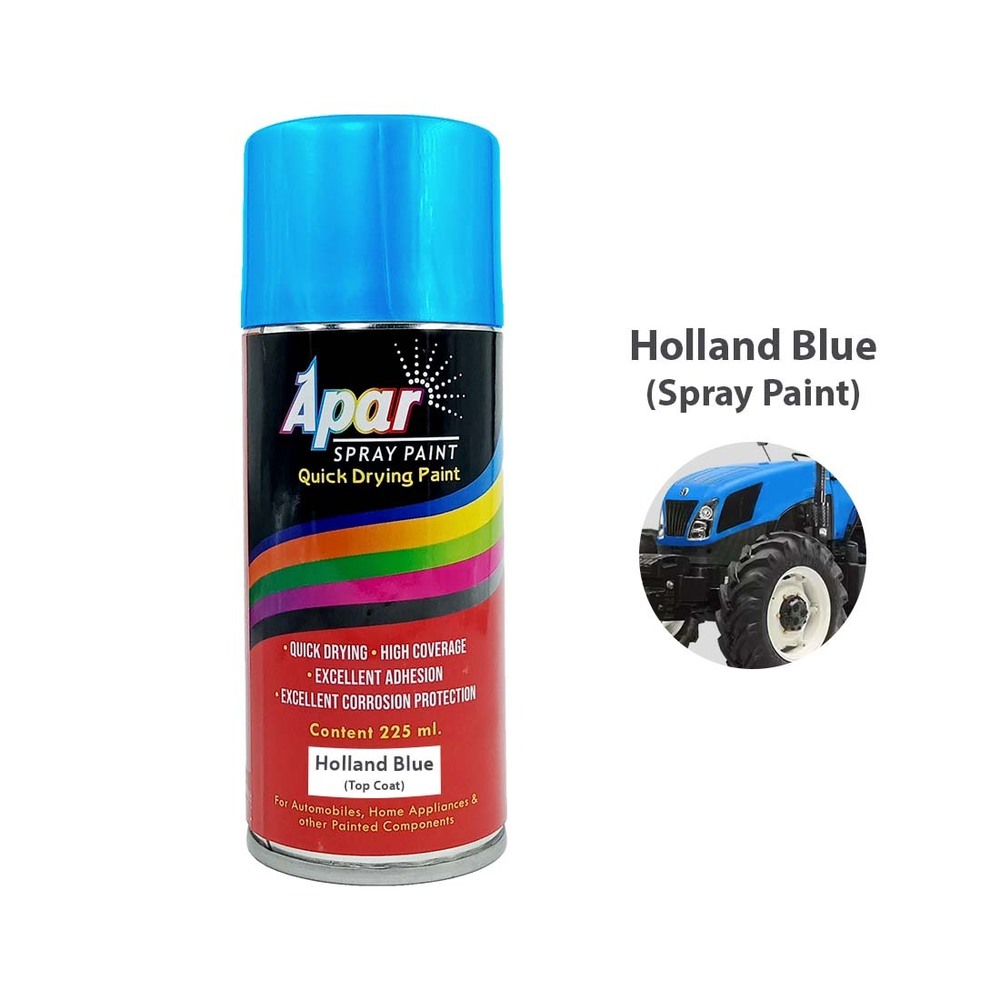 Apar Spray Paint Hol. Blue  Compatible For Holland Tractors -225 Ml - Physical Form: Liquid