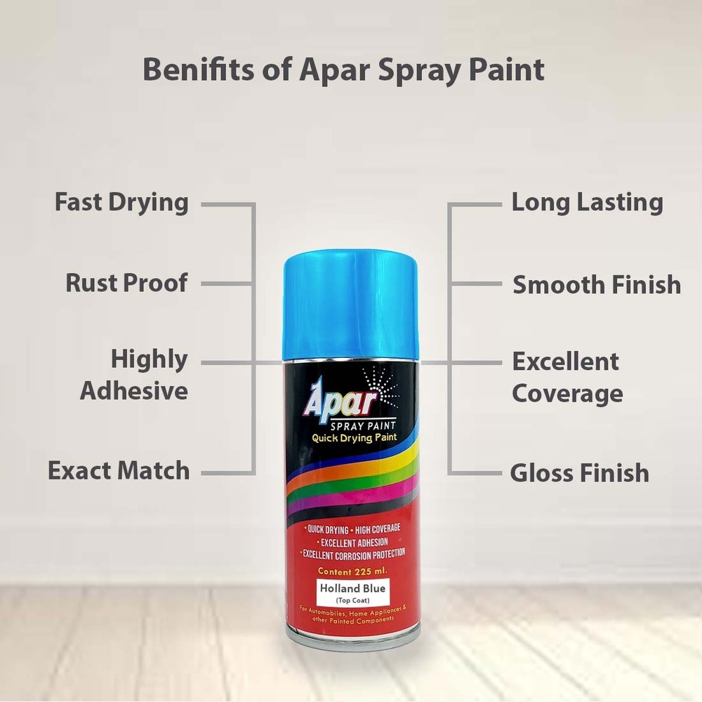 Apar Spray Paint Hol. Blue Compatible For Holland Tractors -225 Ml - Physical Form: Liquid