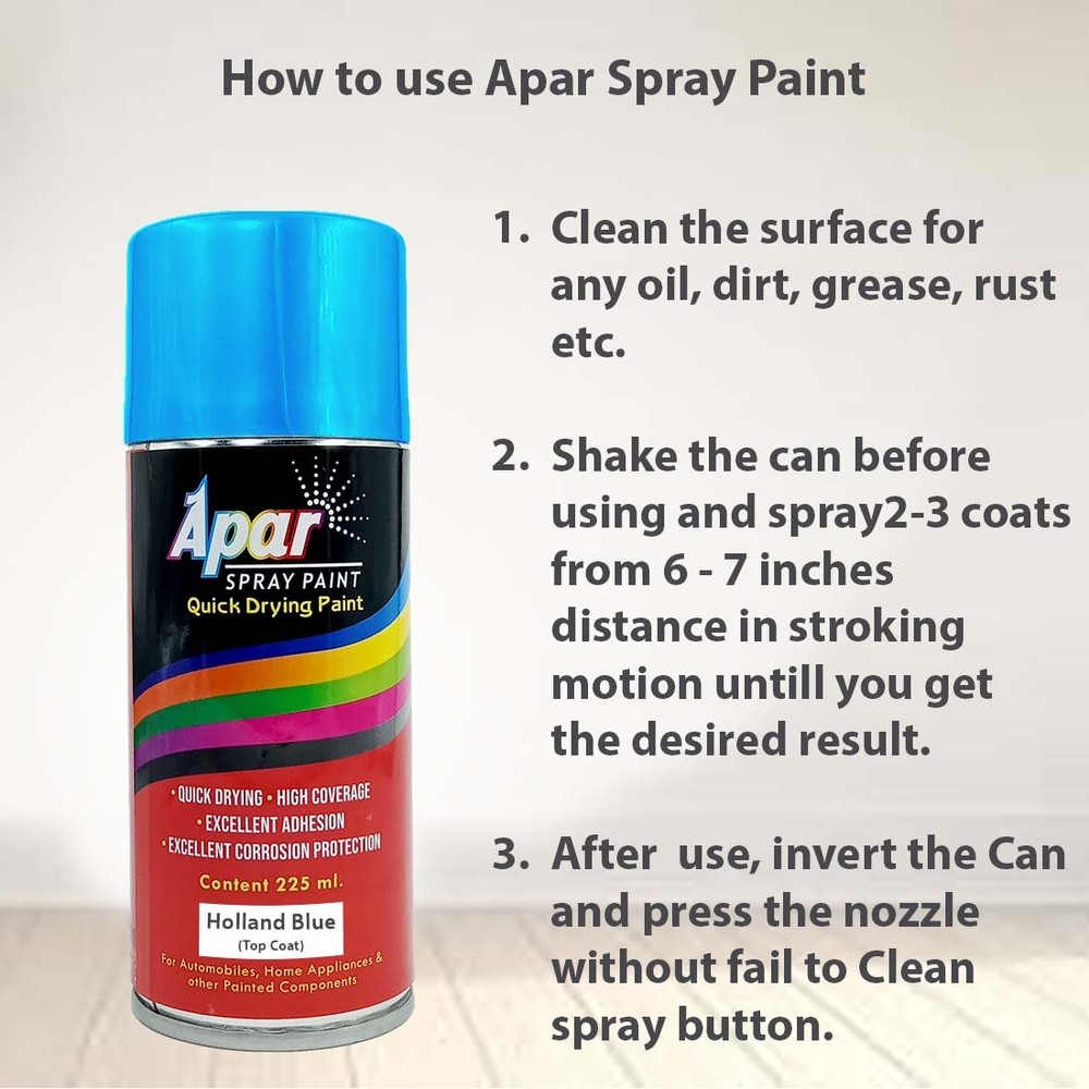 Apar Spray Paint Hol. Blue Compatible For Holland Tractors -225 Ml - Physical Form: Liquid