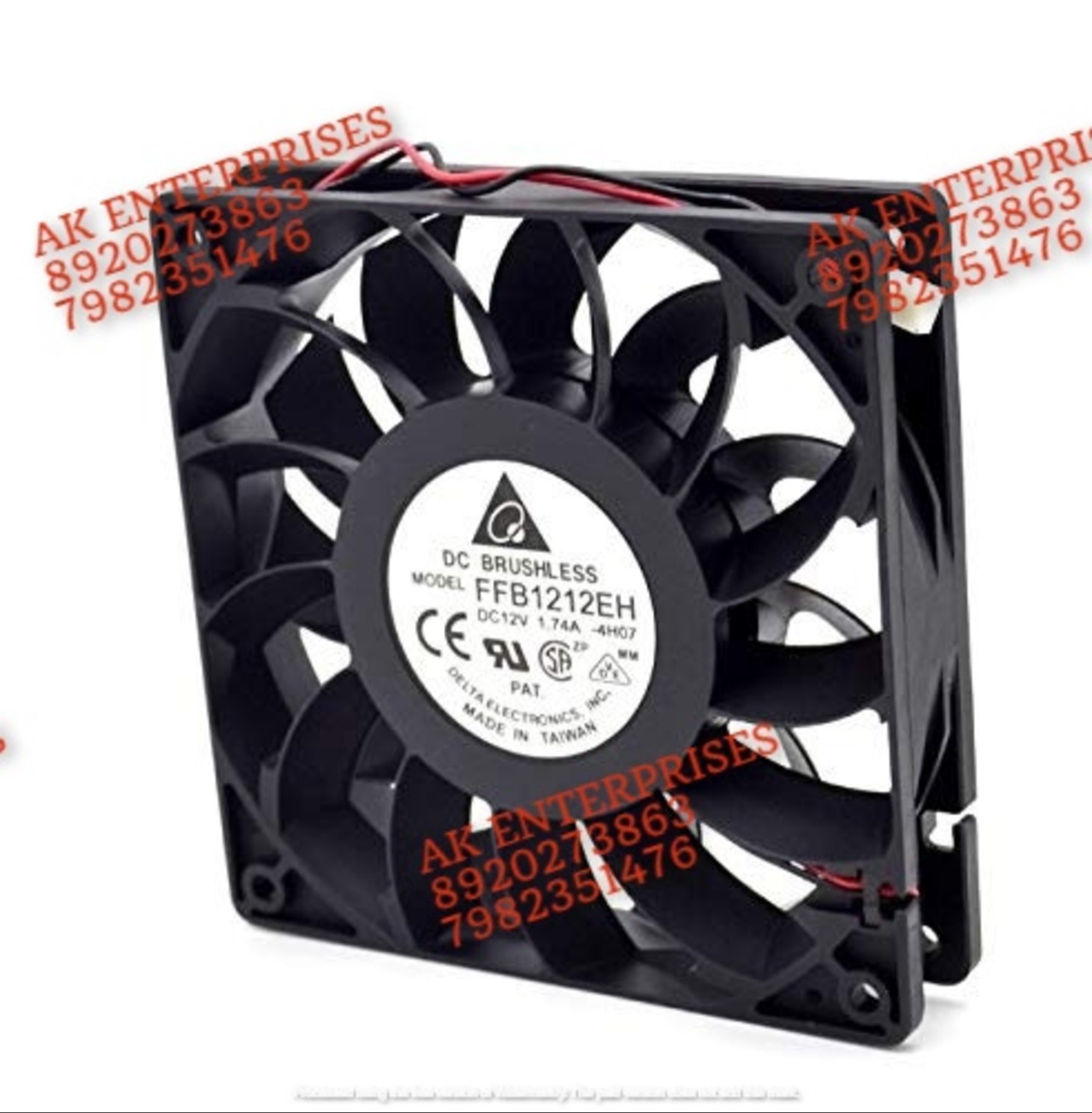 Delta FFB1212EH Axial Fan 12V=1.74A DC Brushless Air Cooling Fan 4000 RPM 120 * 120 * 25mm (3-Wire)