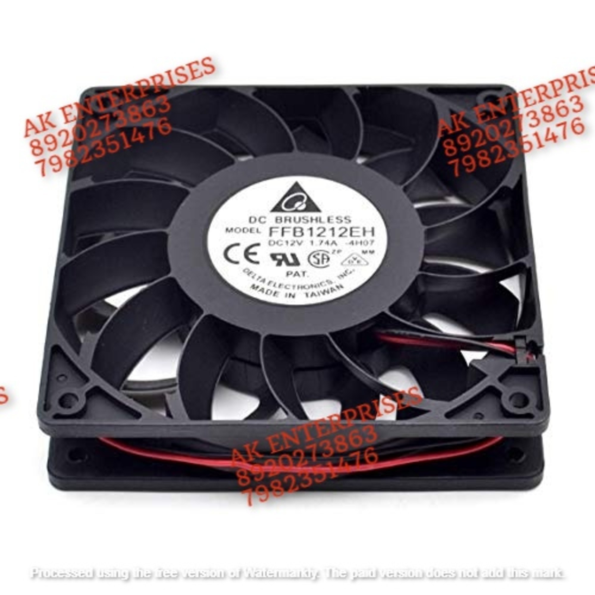 Delta FFB1212EH Axial Fan 12V=1.74A DC Brushless Air Cooling Fan 4000 RPM 120 * 120 * 25mm (3-Wire)