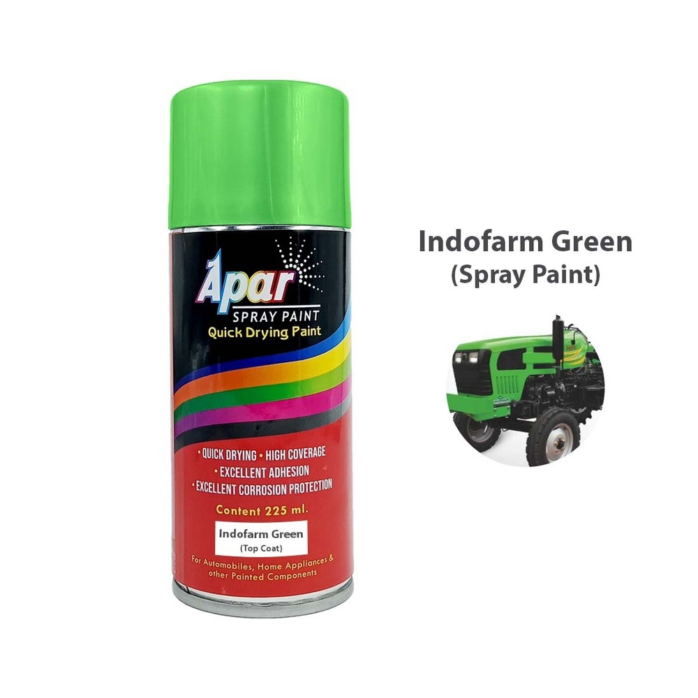 Apar Spray Paint Indo. Green  Compatible For Indofarm Tractors -225 Ml - Physical Form: Liquid