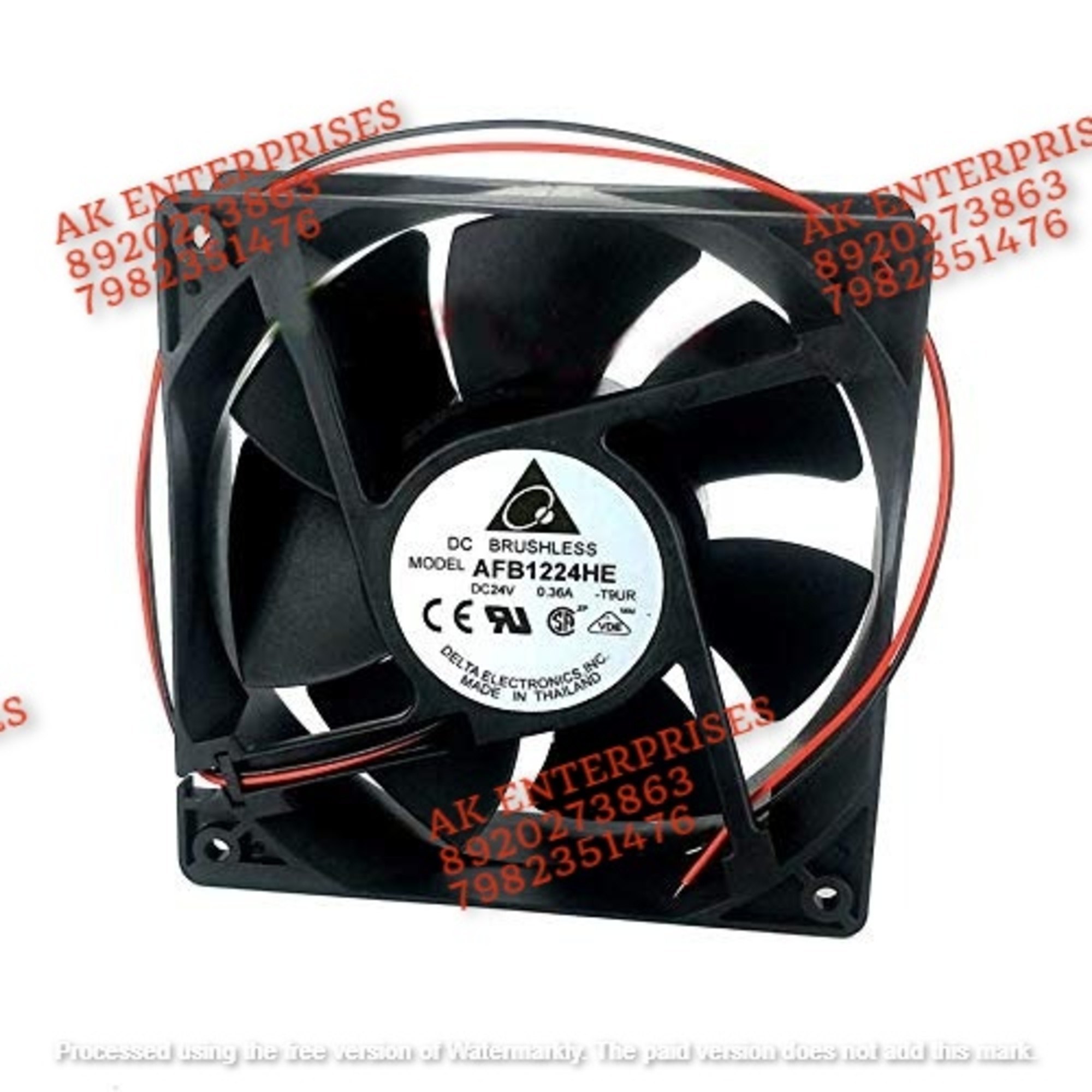 Delta AFB1224HE Axial Fan 24V-0.36A DC Brushless Air Cooling Fan 3500 RPM 120 * 120 * 38mm 3-Wire