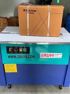 Semi Automatic Strapping Machine - Metal Build, Grey Paint Coated | Automatic Control System with Human Machine Interface, Warranty Included