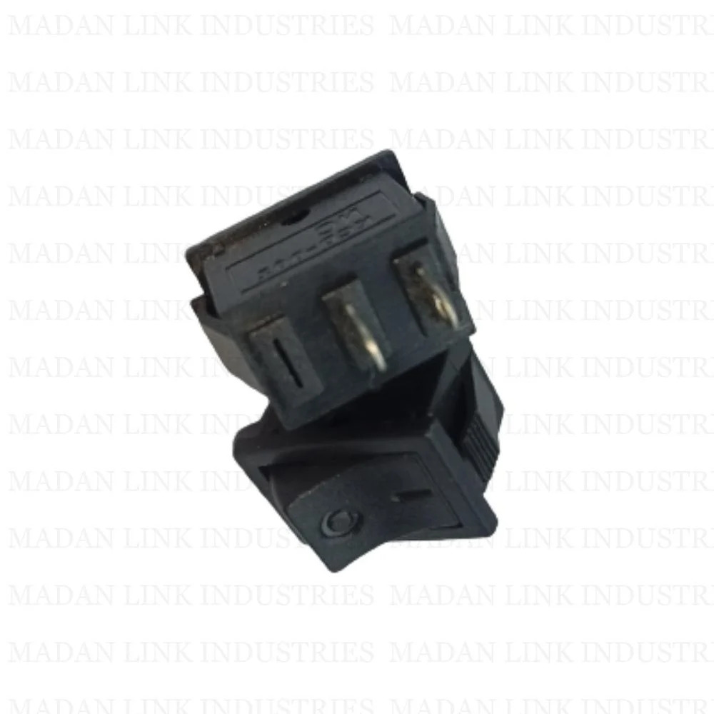 Rocker Switch  black 2 pin short leg