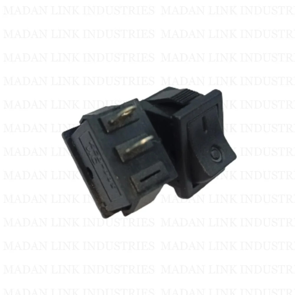 Rocker Switch  black 2 pin short leg