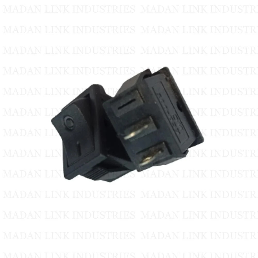 Rocker Switch  black 2 pin short leg