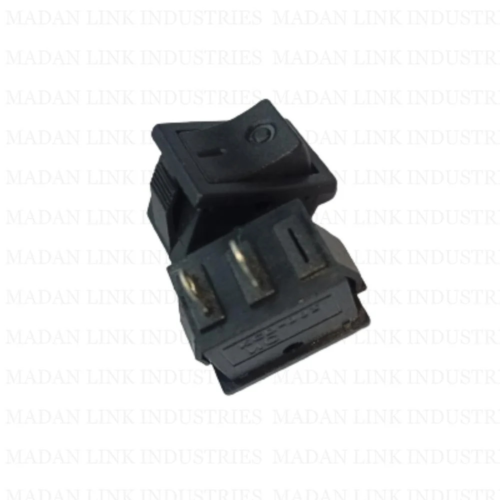Rocker Switch  black 2 pin short leg