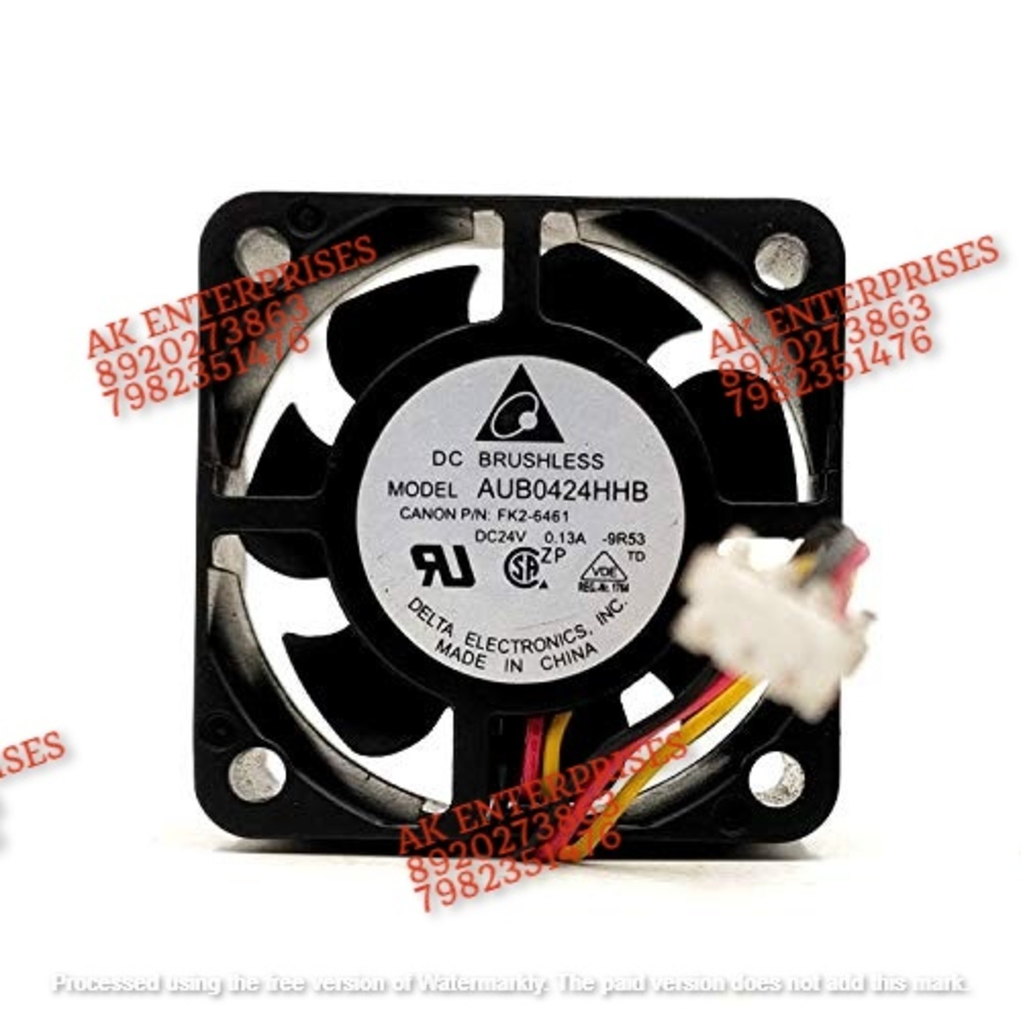 Delta AUB0424HHB Axial Fan 24V-0.13A DC Brushless Air Cooling Fan 3000 RPM 40 * 40 * 15mm 3-wire