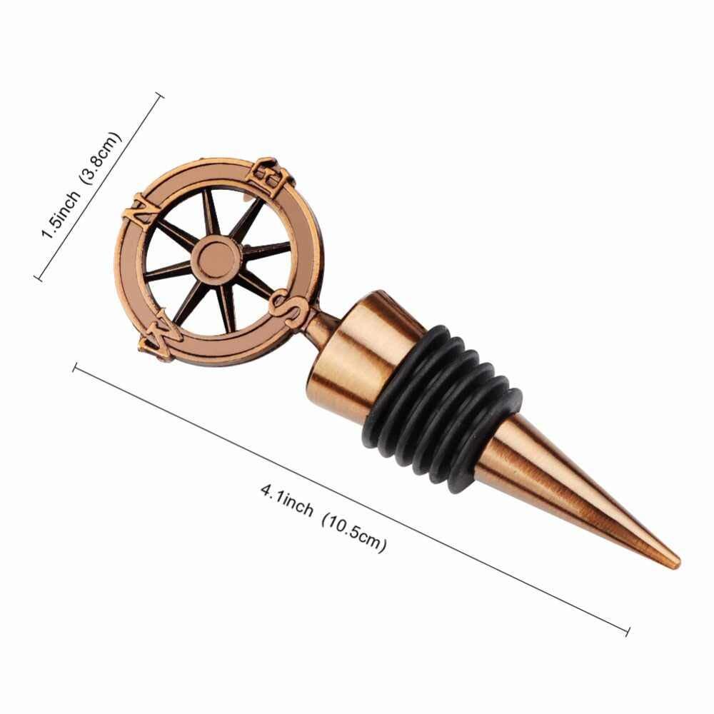 CHERRYBOX On Da House Bottle Stoppers/Air Tight Seal (Pack of 3) | Vintage Copper Compass Bottle Cap
