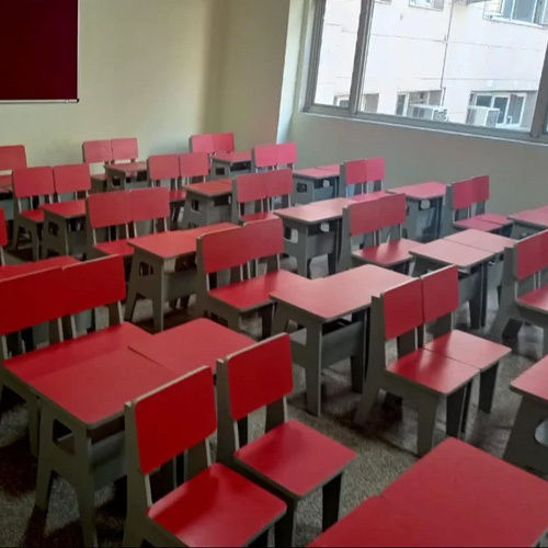 School College Furniture - Color: Red