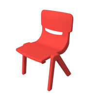 Kids Playschool Chairs - Eco-friendly Plastic, Lightweight Design, Glossy Finish, Bright Red Color | Comfortable Seating For Children Of All Ages