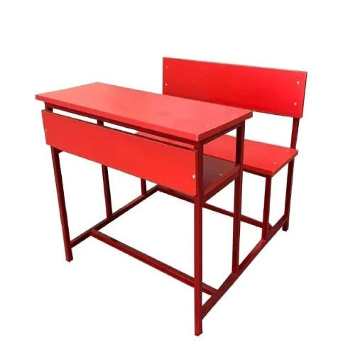 2 Seater School  Desk Bench - Color: Red