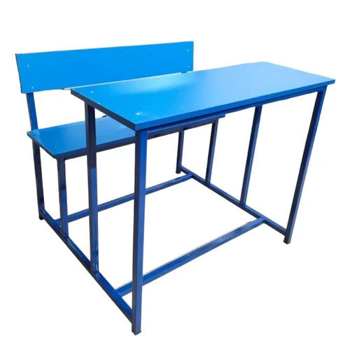 School Blue Desk And Bench - Feature: Corrosion Resistant