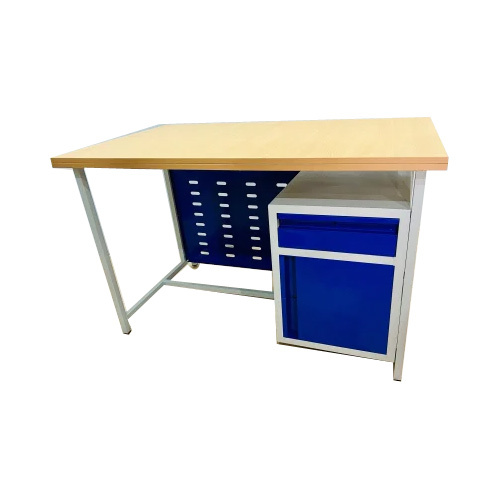 School Teacher Table - Color: Blue And White