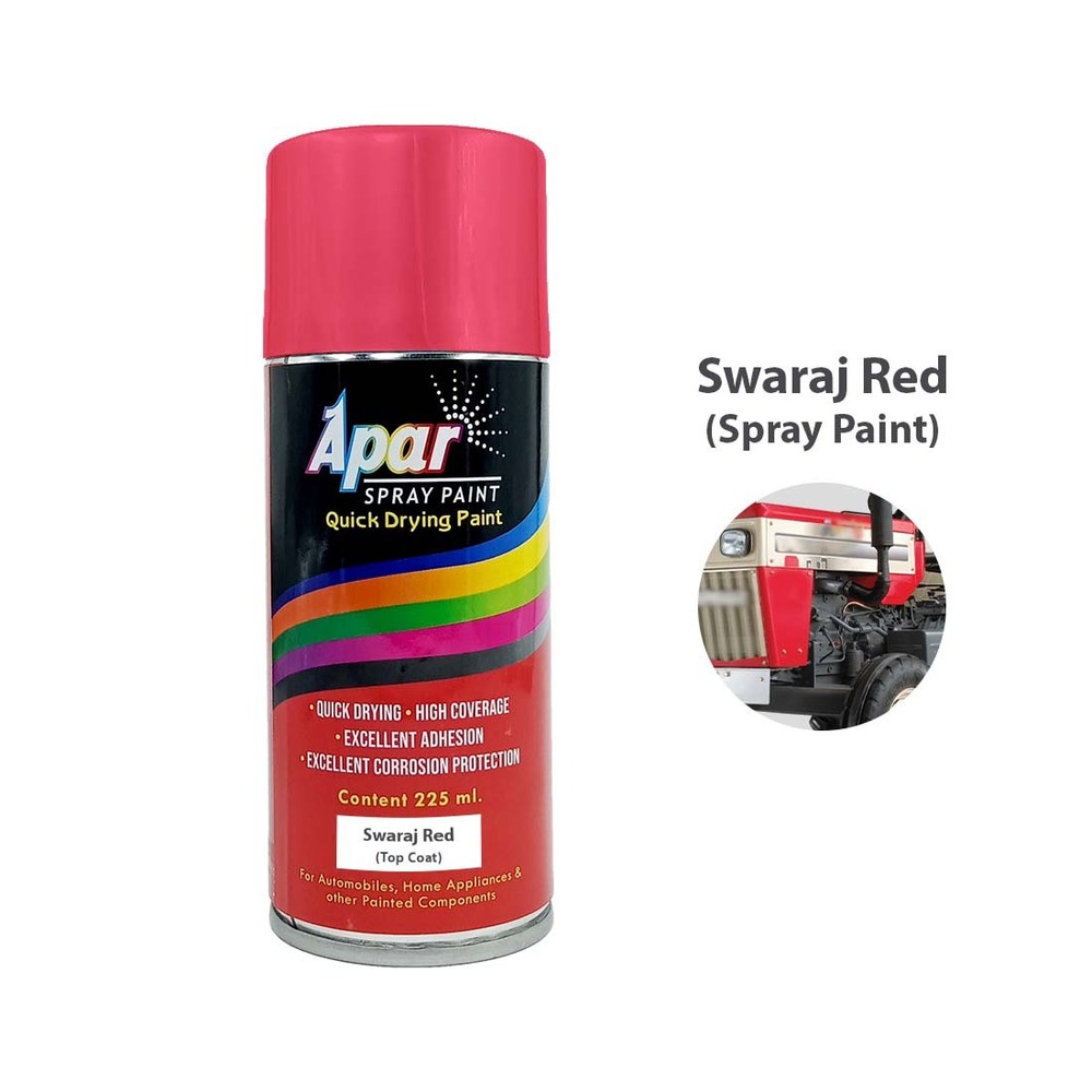 Apar Spray Paint Sw. Red  Compatible For Swaraj Tractors -225 Ml - Physical Form: Liquid