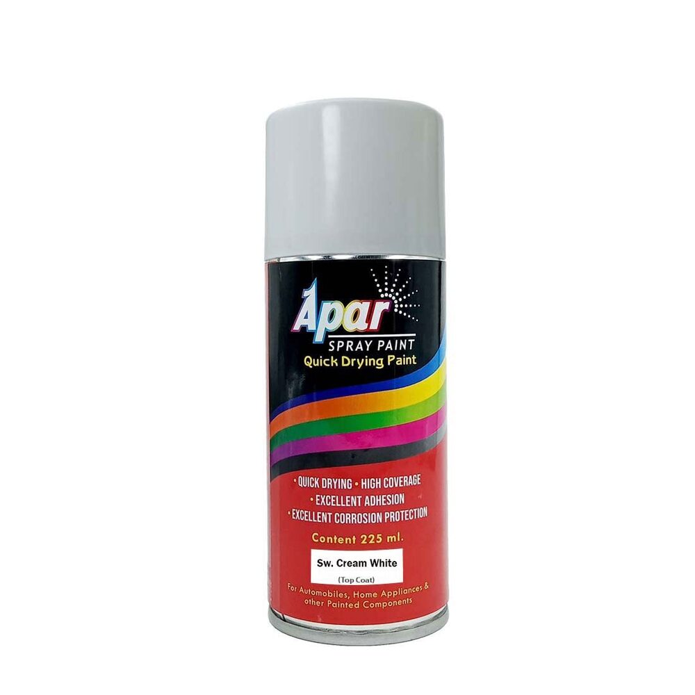 Apar Spray Paint Sw. Cream White  Compatible For Swaraj Tractors -225 Ml - Physical Form: Liquid