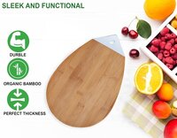 CHERRYBOX On Da House Bamboo Chopping - Cutting Board | Silicone Holder/Grip (31 x 20.5)