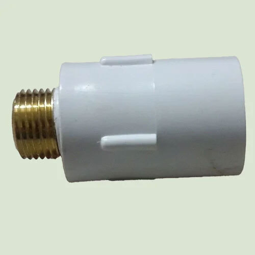 Upvc Brass Male Adopter Threaded - Color: White