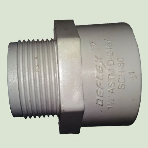 Upvc Plastic Threaded Male Adapter - Color: White