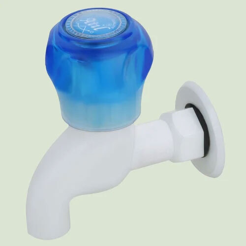 Crystal Apple Bib Cock Tap - Color: White
