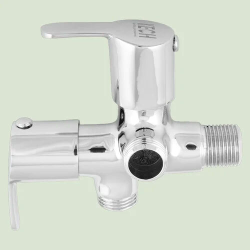 Nozzle Bib Cock With Flange - Color: Silver