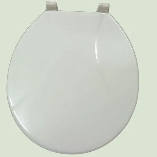 PVC Toilet Seat Cover - Round Shape, White Color | Durable Plastic Design for Comfort and Easy Cleaning