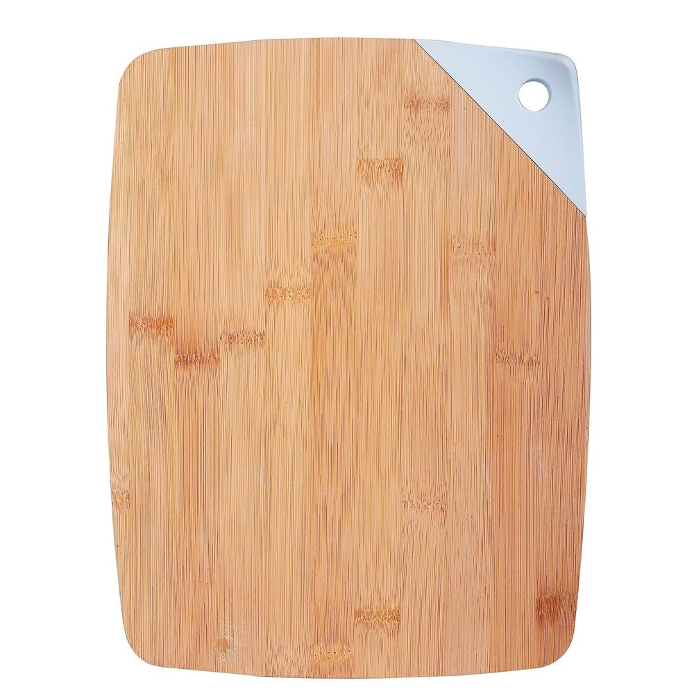 Cherrybox On Da House Bamboo Chopping | Cutting Board - Silicone Grip (30.5 X 23) - Color: Pink And Blue