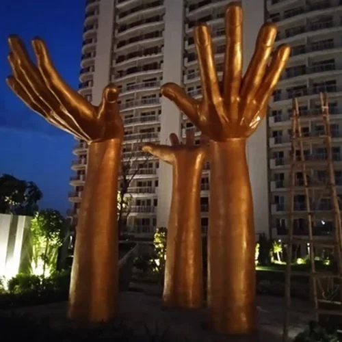 Frp Outdoor Sculpture - Color: Golden