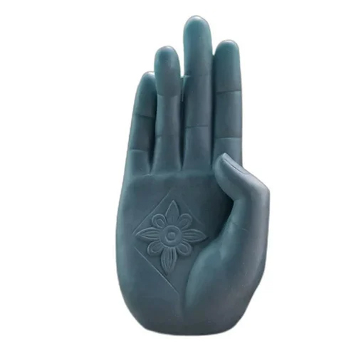 Grey Palm Ashirwad Mudra Frp Sculpture - Size: 5 Feet