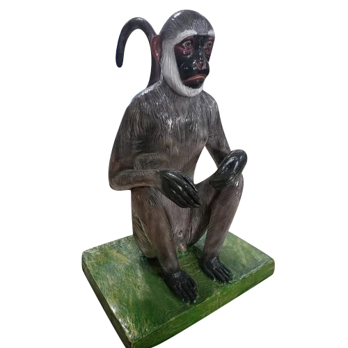 Frp Langur Monkey Statue - Color: Multicolor