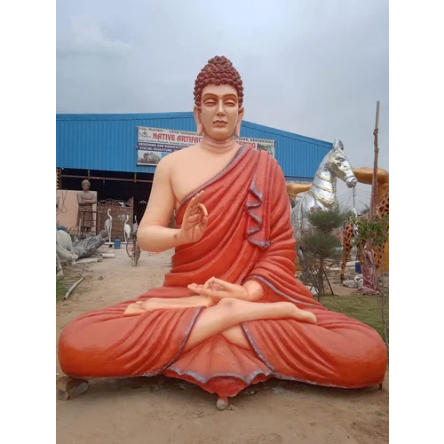 Frp Buddha Statue - Color: Multicolor