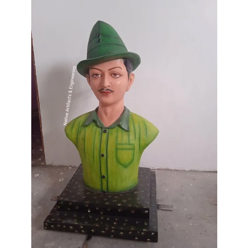 Bhagat Singh Burst Statue - Color: Multicolor